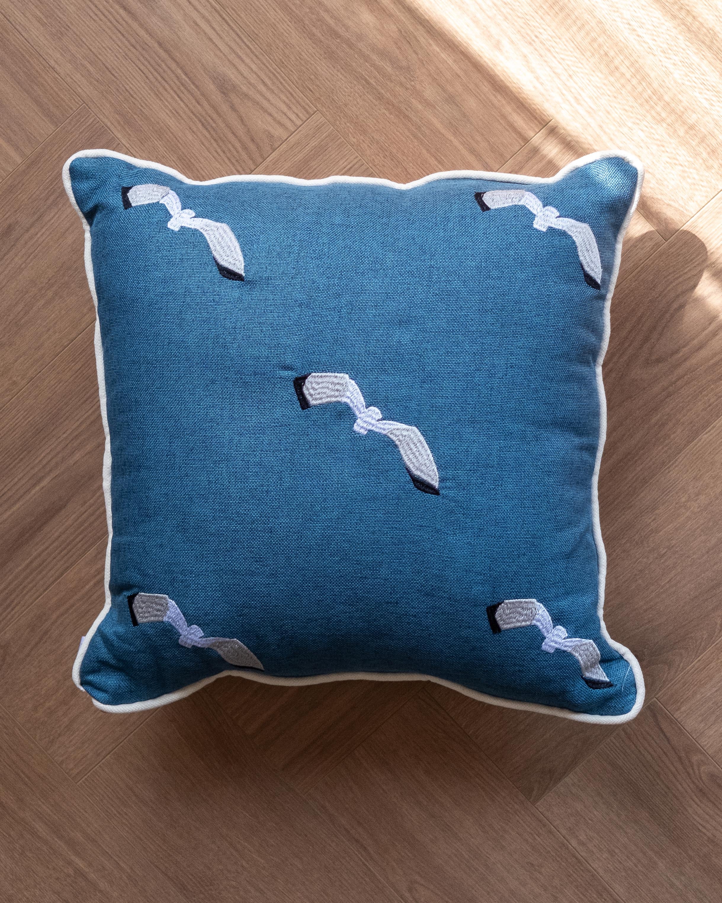 Seagull With A Catch Cushion